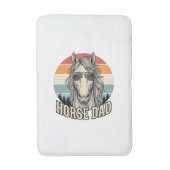Tapis De Bain Horse Dad Vintage Sunset Engraving Vector Design_1 (Devant (Vertical))