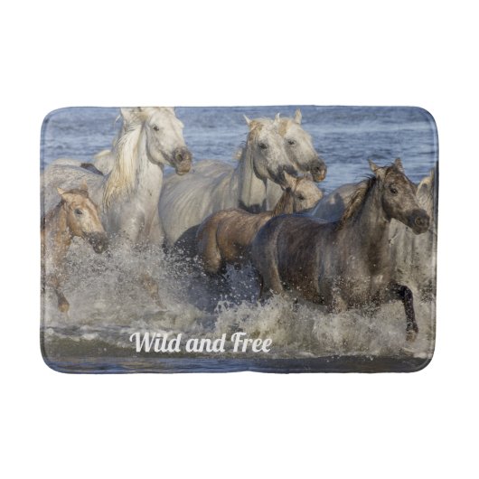 Tapis De Bain Horses galloping in the water (Devant)