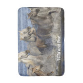 Tapis De Bain Horses galloping in the water (Devant (Vertical))
