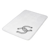 Tapis De Bain Horseshoes blanc (Angle)