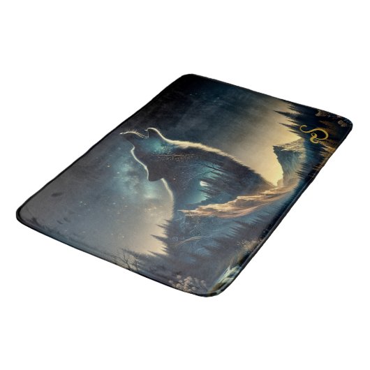 Tapis De Bain Howling Wolf (Angle)