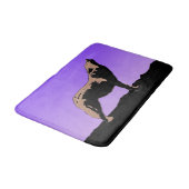Tapis De Bain Howling Wolf at Sunset - Art faunique original (Angle)