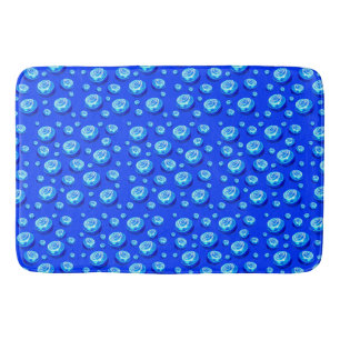 Tapis De Bain Huile Peint Bleu Pelouse Bowls,