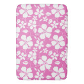 TAPIS DE BAIN HULA HAÏIENNE (HIBISCUS) ROSE (devant Vertical)