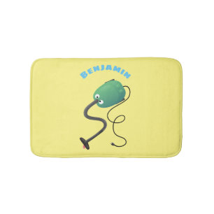 Tapis De Bain Humour de dessin animé de l'aspirateur mignon