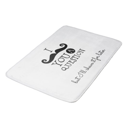 Tapis De Bain Humour de la moustache noire (Angle)