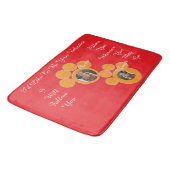 Tapis de bain humour empreinte de patte de chat po (Angle)