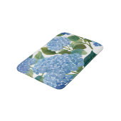 Tapis De Bain Hydrangea Bleue Fleurie Aquarelle Côtière (Angle)