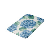 Tapis De Bain Hydrangea Blues Fleurs Aquarelle Botanique Florais (Angle)
