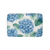 Tapis De Bain Hydrangea Blues Fleurs Aquarelle Botanique Florais (Devant)