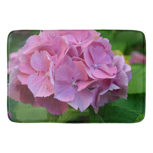 Tapis De Bain Hydrangea Fleur Hortensia à pompon rose (Devant)