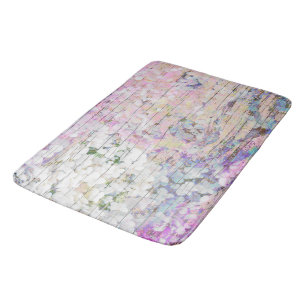 Tapis De Bain Hydrangea Floral Pink Bois de campagne Vintage