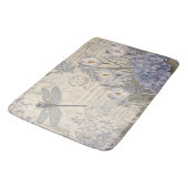 Tapis De Bain Hydrangea Pervenche et Libellule Shabby Chic (Angle)