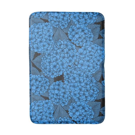 Tapis De Bain Hydrangée bleue (Devant (Vertical))
