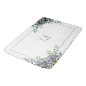 Tapis De Bain Hydrangée pourrie Eucalyptus Monogramme (Angle)