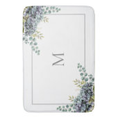 Tapis De Bain Hydrangée pourrie Eucalyptus Monogramme (devant Vertical)