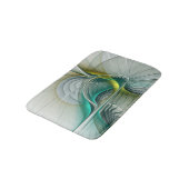 Tapis De Bain Hypnotique Abstrait Golden Turquoise Turquoise Fra (Angle)