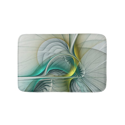 Tapis De Bain Hypnotique Abstrait Golden Turquoise Turquoise Fra (Devant)