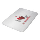 Tapis De Bain I Heart Savannah Chat Argent (Angle)