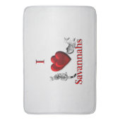 Tapis De Bain I Heart Savannah Chat Argent (devant Vertical)