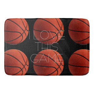 Tapis De Bain I Love Basketball Close Up
