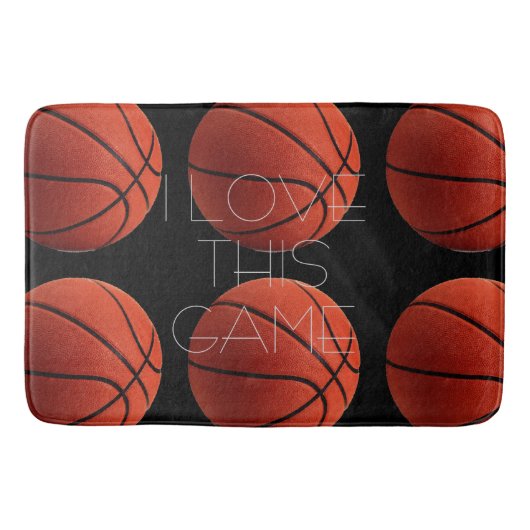 Tapis De Bain I Love Basketball Close Up (Devant)