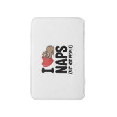 Tapis De Bain I Love Naps Cute Sloth Heart (Devant (Vertical))