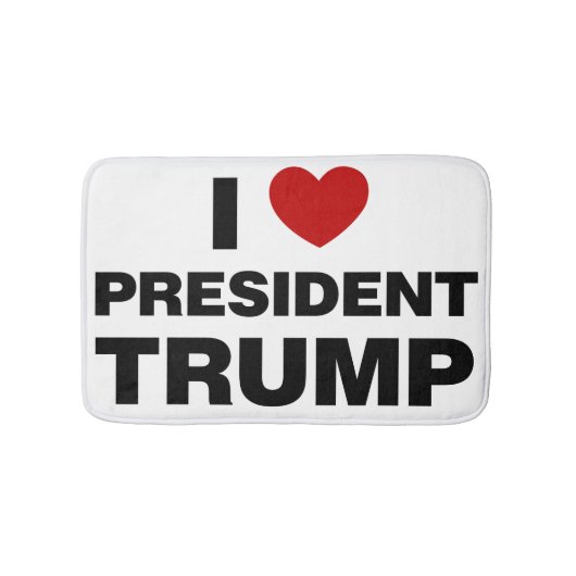 Tapis De Bain I Love Président Trump Heart (Devant)