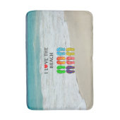 Tapis De Bain I Love the Beach, design populaire (Devant (Vertical))