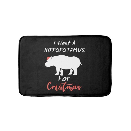 Tapis De Bain I Want Hippopotamus For Christmas (Devant)