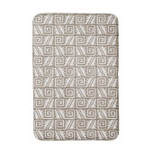 Tapis De Bain Ikat Aztec Tribal - Taupe Tan et Blanc (Devant (Vertical))