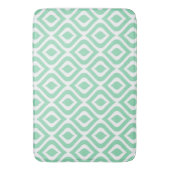 Tapis De Bain Ikat Diamond Motif en vert menthe (devant Vertical)