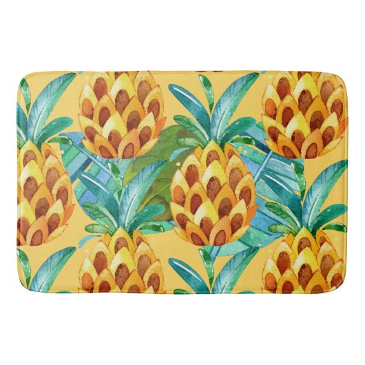 Tapis De Bain Île Tropical Gold Pineapple (Devant)