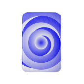 Tapis De Bain Illusion de la spirale bleue par Kenneth Yoncich (Devant (Vertical))