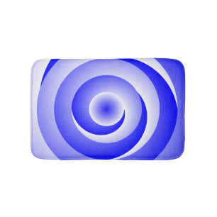 Tapis De Bain Illusion de la spirale bleue par Kenneth Yoncich