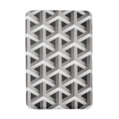 Tapis De Bain illusion optique chic gris noir motif géométrique (Devant (Vertical))