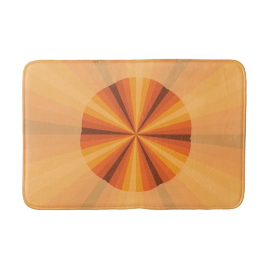 Tapis De Bain Illusion Optique Mat Bain Orange (Devant)