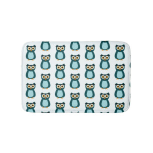 Tapis De Bain Illustration Blue Owl