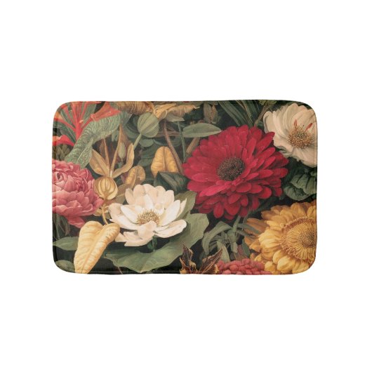 Tapis De Bain Illustration botanique vintage (Devant)
