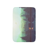 Tapis De Bain Illustration Camping Adventure Forest Mountain (Devant (Vertical))