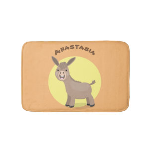 Tapis De Bain Illustration d'âne miniature joyeux