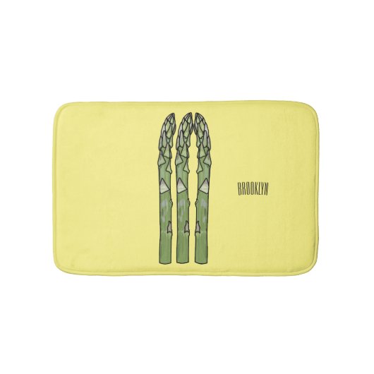 Tapis De Bain Illustration d'Asparagus (Devant)