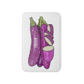 Tapis De Bain Illustration d'aubergine (Devant (Vertical))