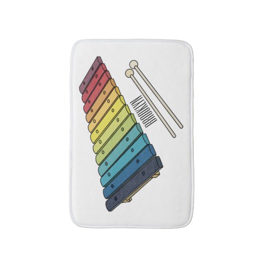 Tapis De Bain Illustration de bande dessinée en Xylophone (Devant (Vertical))