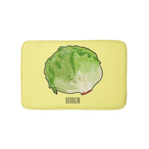 Tapis De Bain Illustration de caricature de laitue