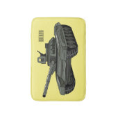 Tapis De Bain Illustration de caricature de réservoir (Devant (Vertical))