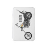 Tapis De Bain Illustration de Chopper Motorcycle 1950 (Devant (Vertical))