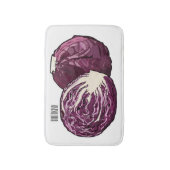 Tapis De Bain Illustration de chou rouge (Devant (Vertical))