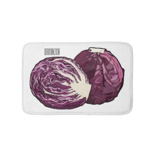 Tapis De Bain Illustration de chou rouge