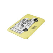 Tapis De Bain Illustration de dessin animé Campervan (Angle)